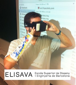 Estudiante de Elisava probando las DIVE