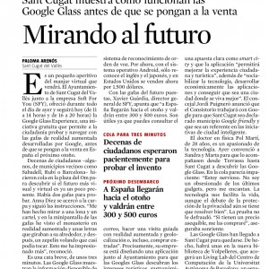 MIRANDO AL FUTURO CON LAS GOOGLE GLASS