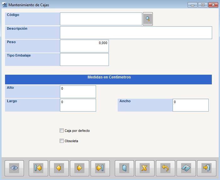 Almacenes - Mantenimiento Cajas