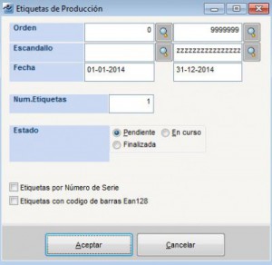 Producción- Etiquetas de Produccion