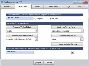 TPV - Configuración Formatos